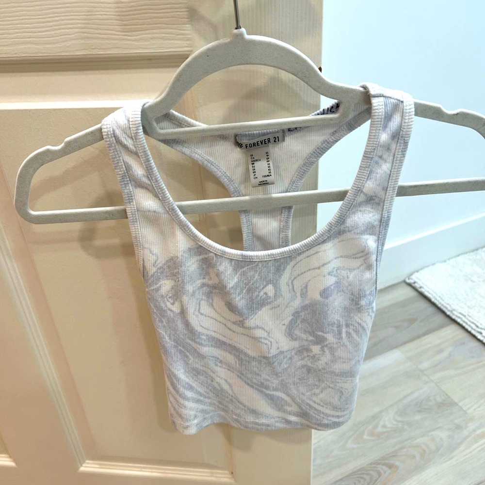 Forever 21 cropped tie dye tank top